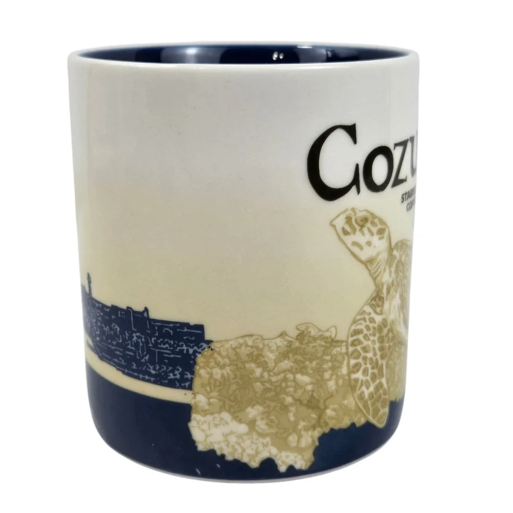Starbucks Cozumel Coffee Mug 16oz Global Icon Collector Series Sea Turtle 2012